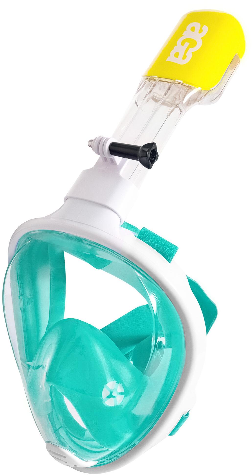 Aga Celotvárová šnorchlovacia maska S/M DS1122 biela/tyrkysová