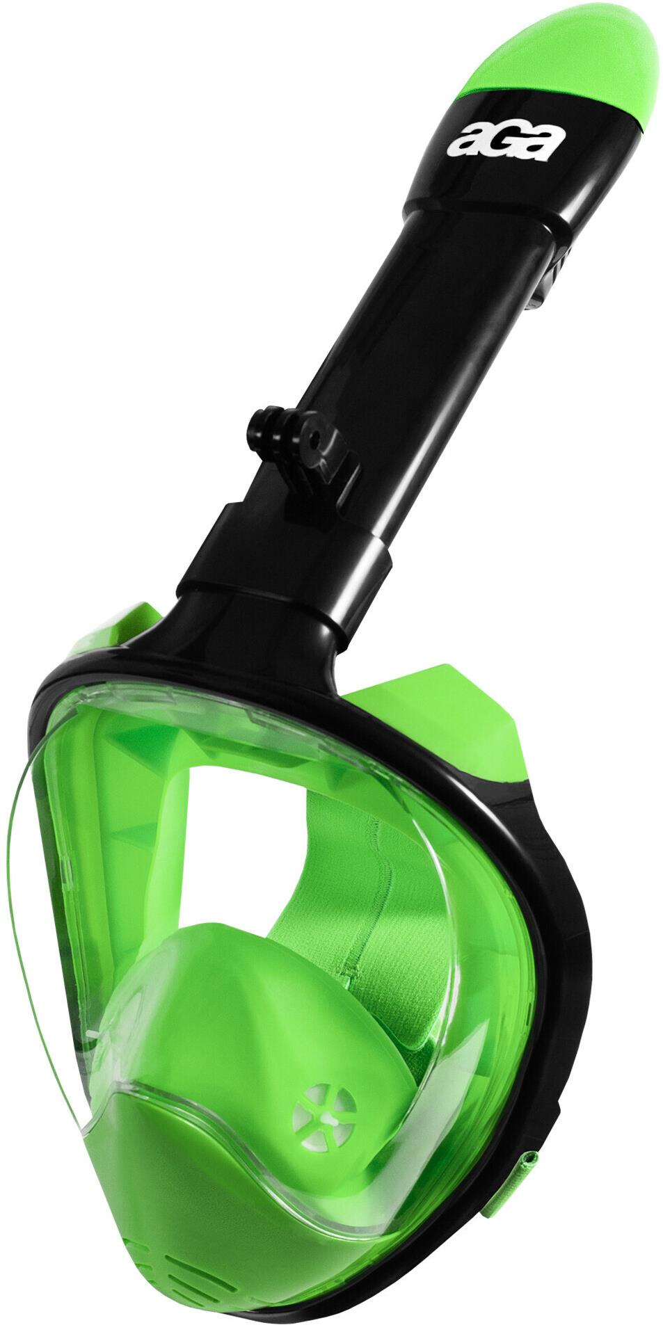 Aga Celotvárová šnorchlovacia maska S/M DS1121 čierna/zelená