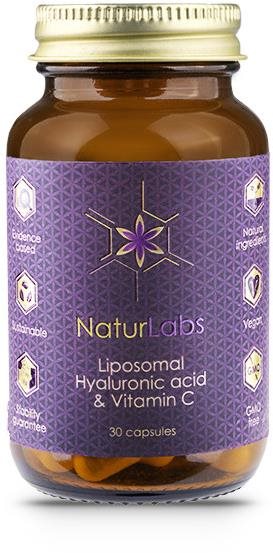 NaturLabs Liposomálna kyselina hyaluronová + Vitamín C, 30 kapsúl