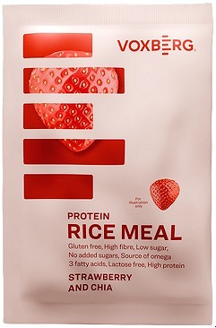 VOXBERG Proteín Rice Meal Jahoda & Chia 60 g