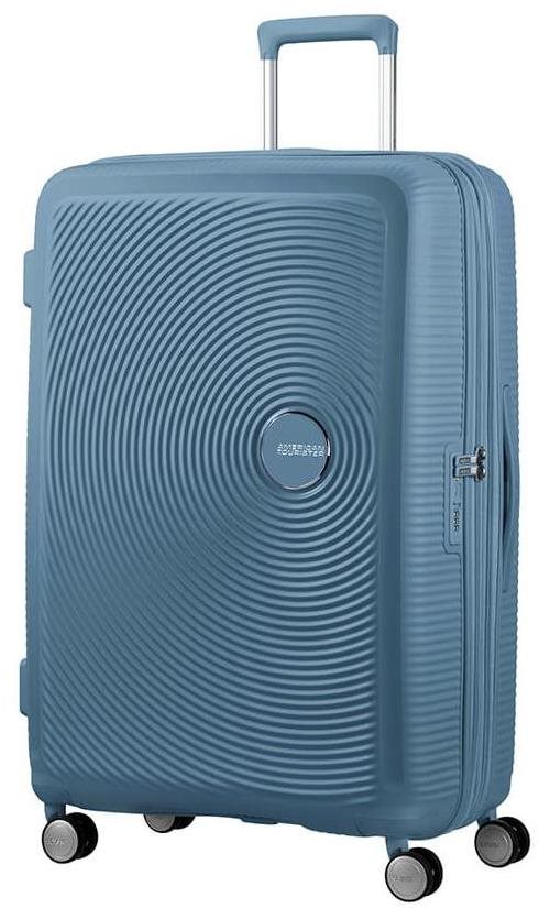 American Tourister Soundbox Spinner 77 Exp Stone Blue