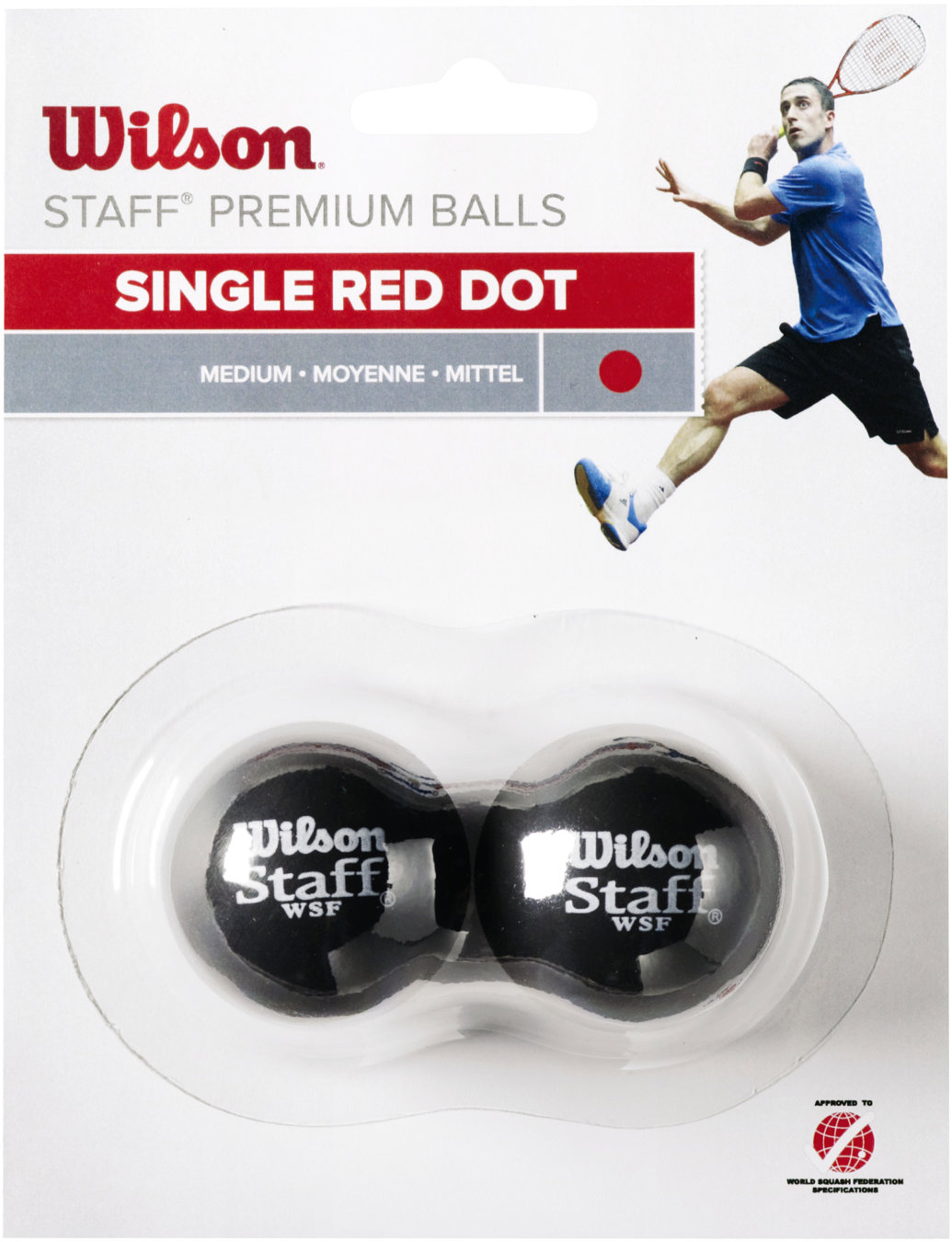 Wilson Staff Squash 2 Ball Red DOT