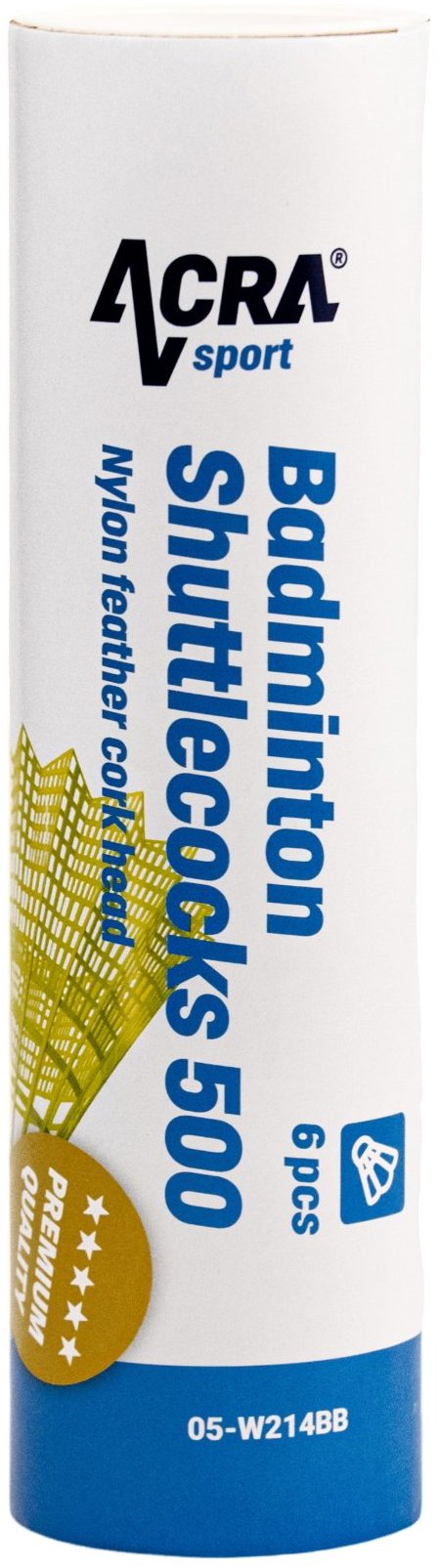 Acra bedmintonové loptičky 500, nylon 6 ks v dóze