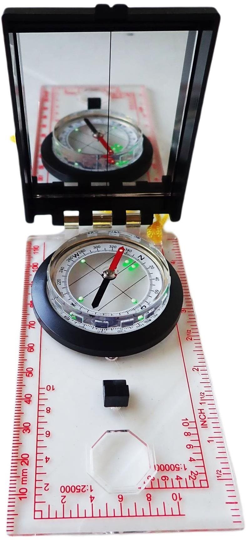 Buzola s krytom a so zrkadielkom