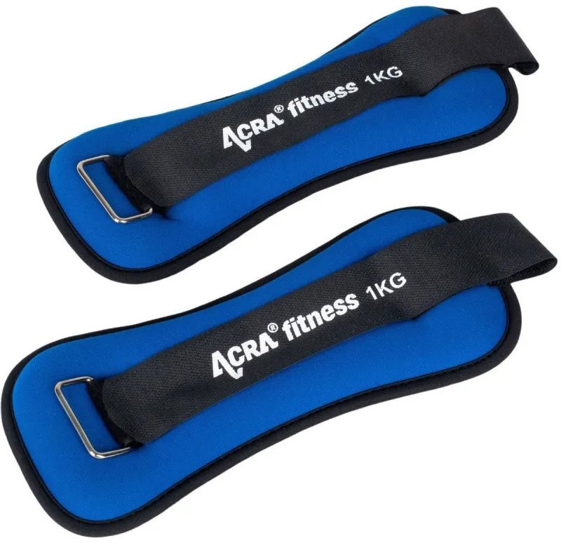 ACRA Závaží na zápěstí/kotníky 1 kg modrá