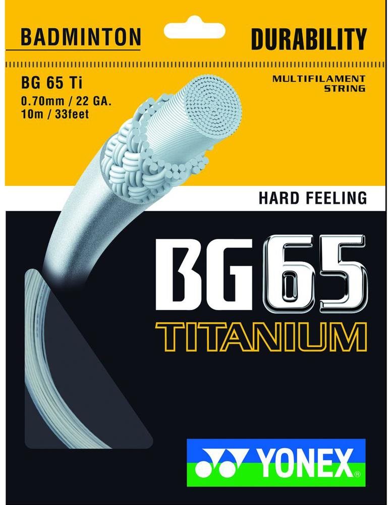 Yonex BG 65 Ti, 0,70 mm, 10 m, WHITE