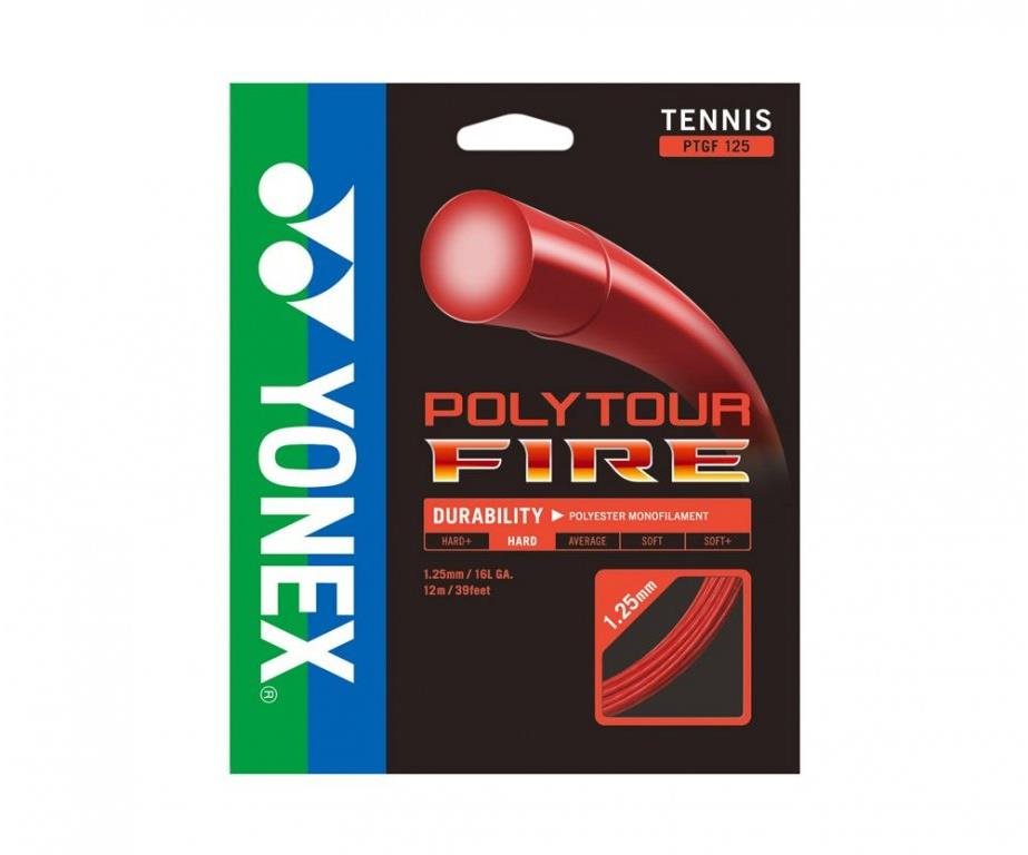 Yonex Poly Tour FIRE 125, 1,25 mm, 12 m, červený
