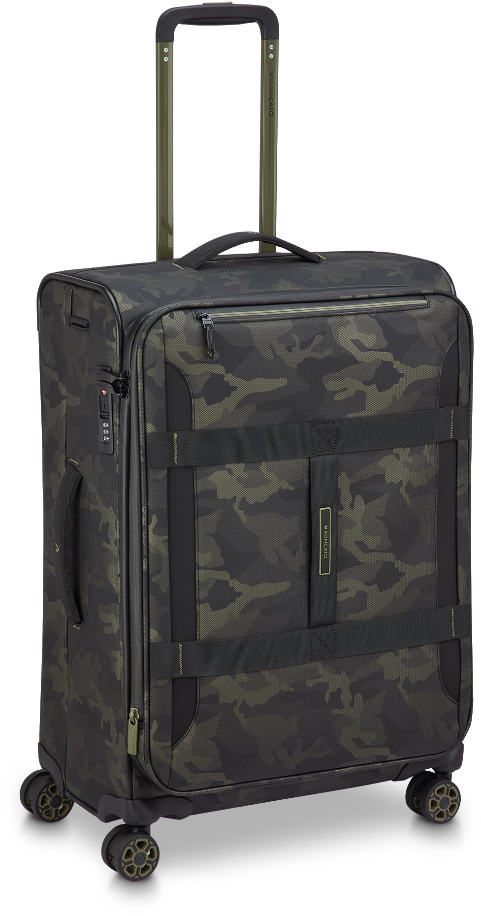 Roncato cestovný kufor NORWAY M kamufláž 64 × 44 × 26/31 cm