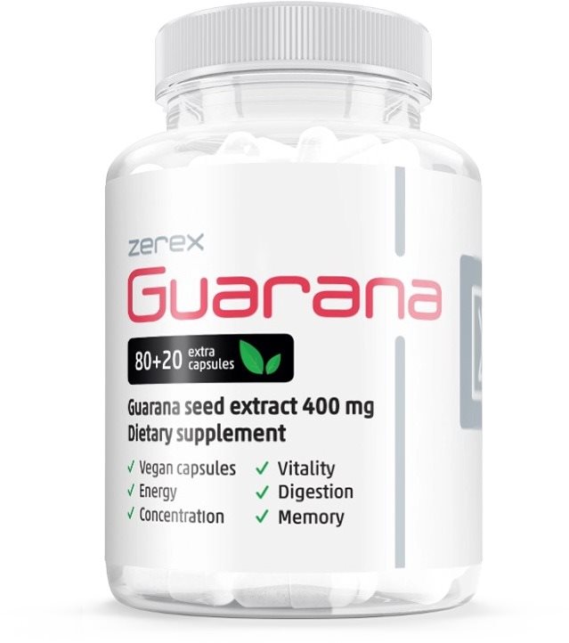 Zerex Guarana na energiu 1600 mg, 100 kapsúl