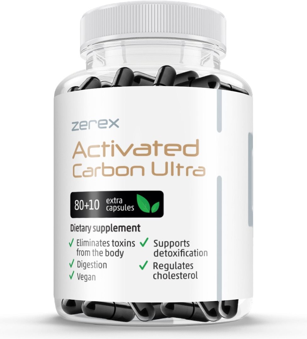 Zerex Aktívne uhlie, 90 kapsúl