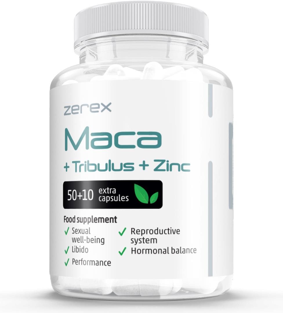 Zerex Maca + Tribullus + Zinc, 60 kapsúl