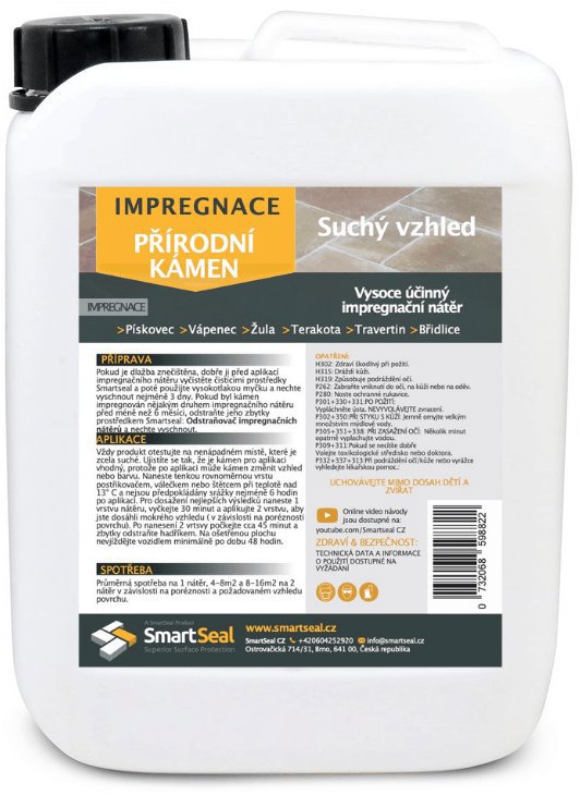 Smartseal Impregnácia na prírodný kameň suchý vzhľad 5 l