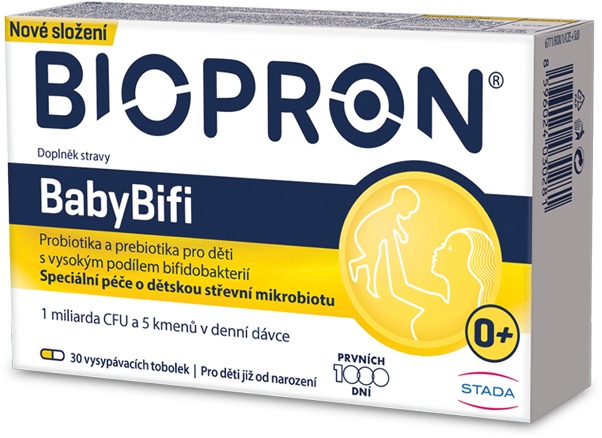 Biopron BabyBifi, probiotiká a prebiotiká pre deti s bifidobaktériami, 30 kapsúl