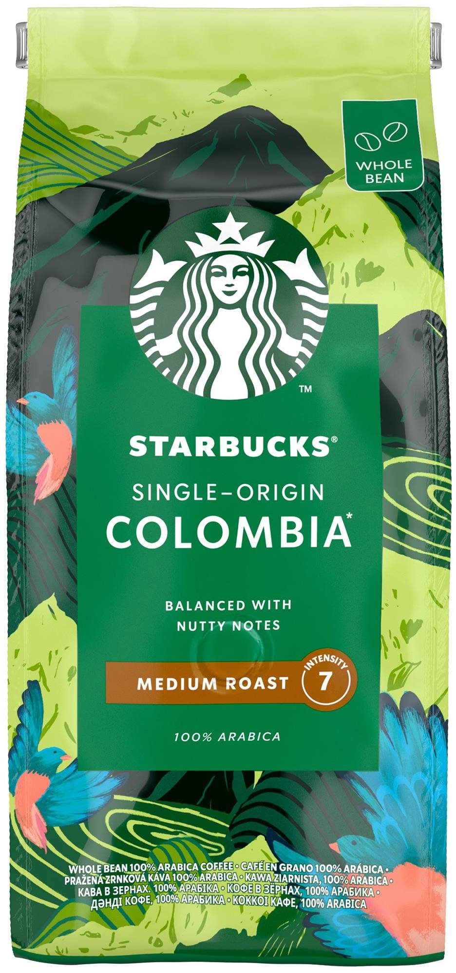 STARBUCKS® Single Origin Colombia Medium Roast, zrnková káva 450 g