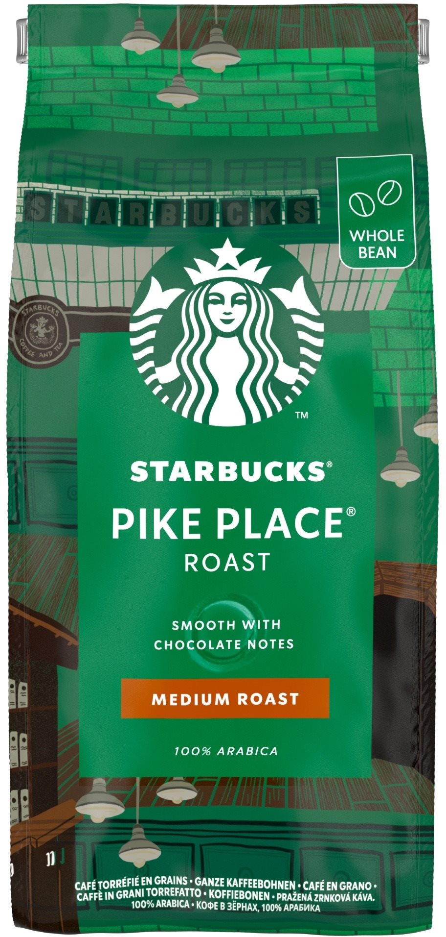 STARBUCKS® Pike Place Espresso Roast, zrnková káva, 450 g