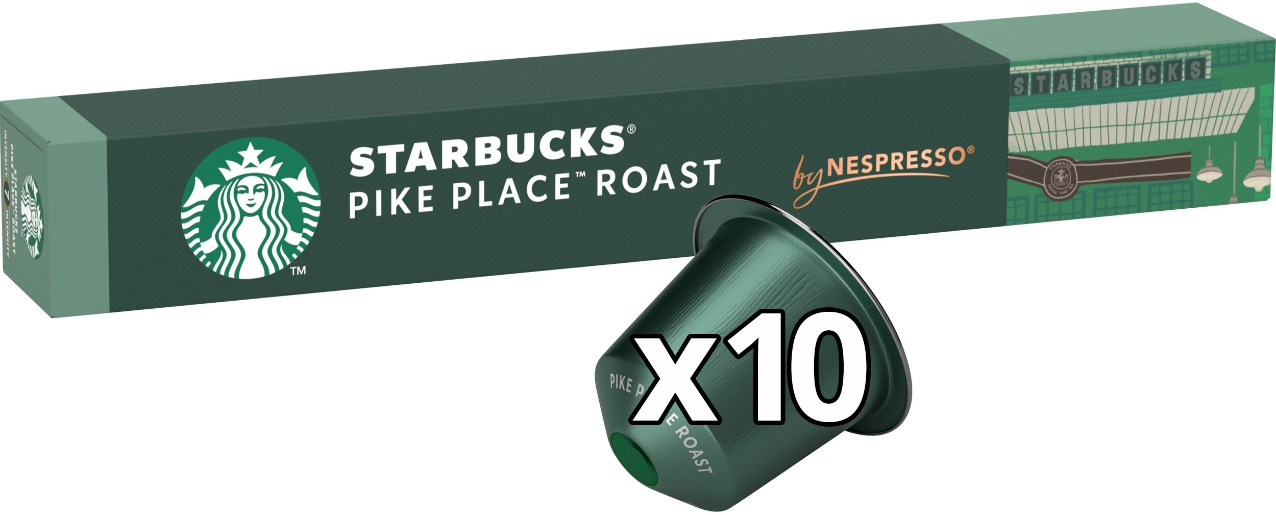 STARBUCKS® Pike Place Roast by NESPRESSO®, Medium Roast kávové kapsuly, 10 kapsúl v balení