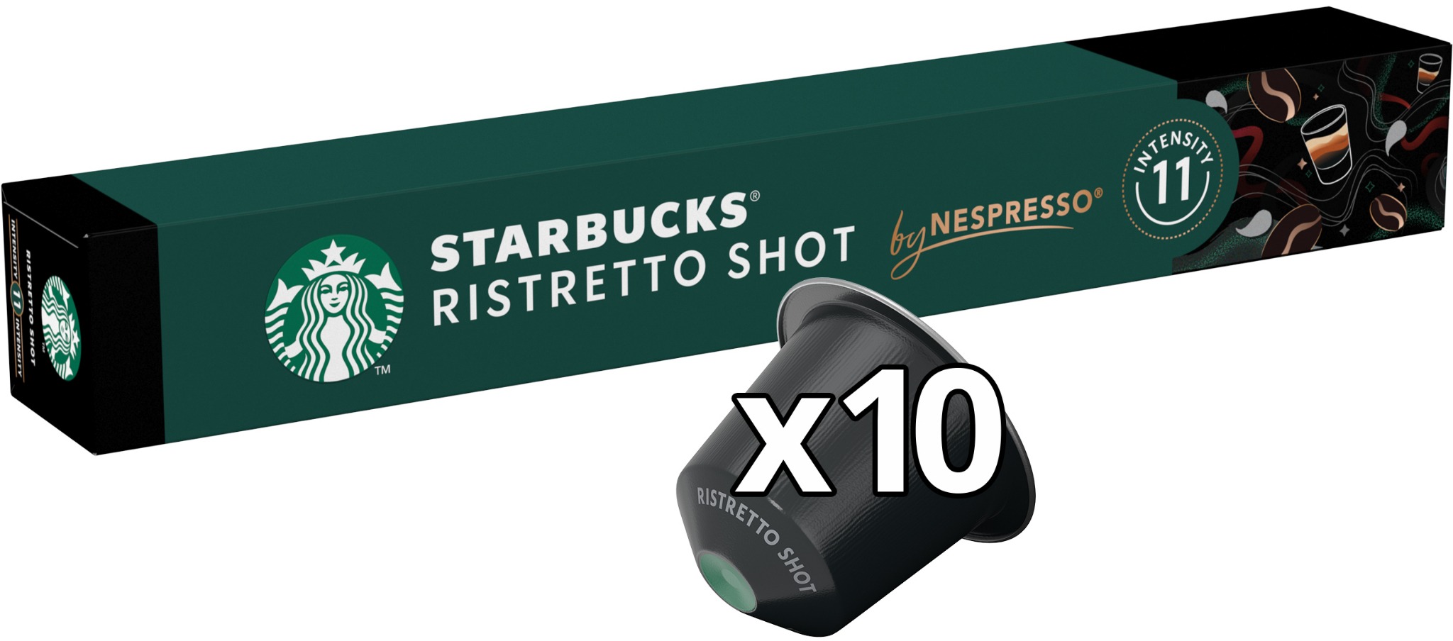 STARBUCKS® RISTRETTO SHOT by NESPRESSO® Dark roast 10 kapsúl