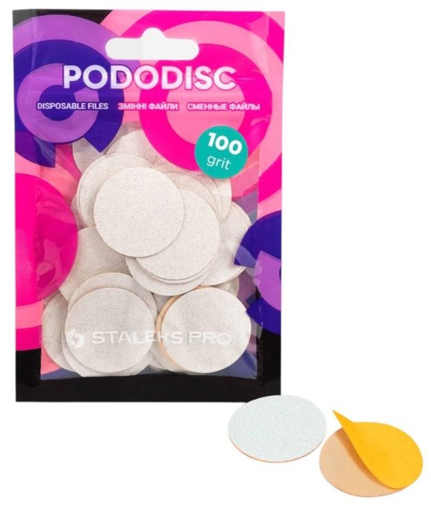 Staleks Pododisk Pro L náhradný brúsny papier, 50 ks, 100 grit