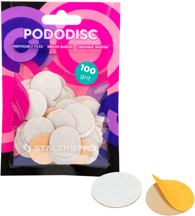 Staleks Pododisk Pro M, náhradný brúsny papier, 50 ks, 100 grit