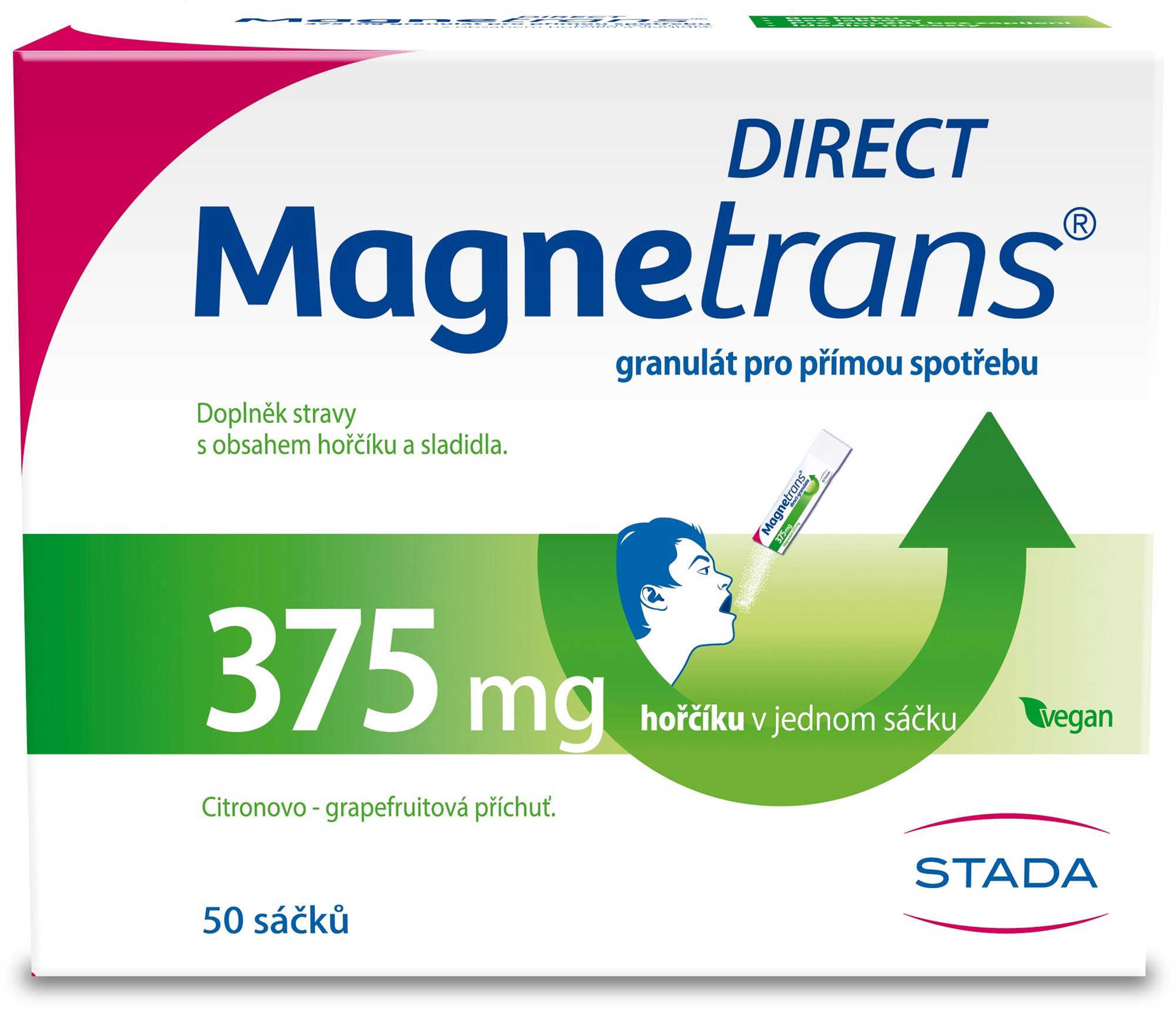 MAGNETRANS Direct 375 mg 50 vreciek po 2 g