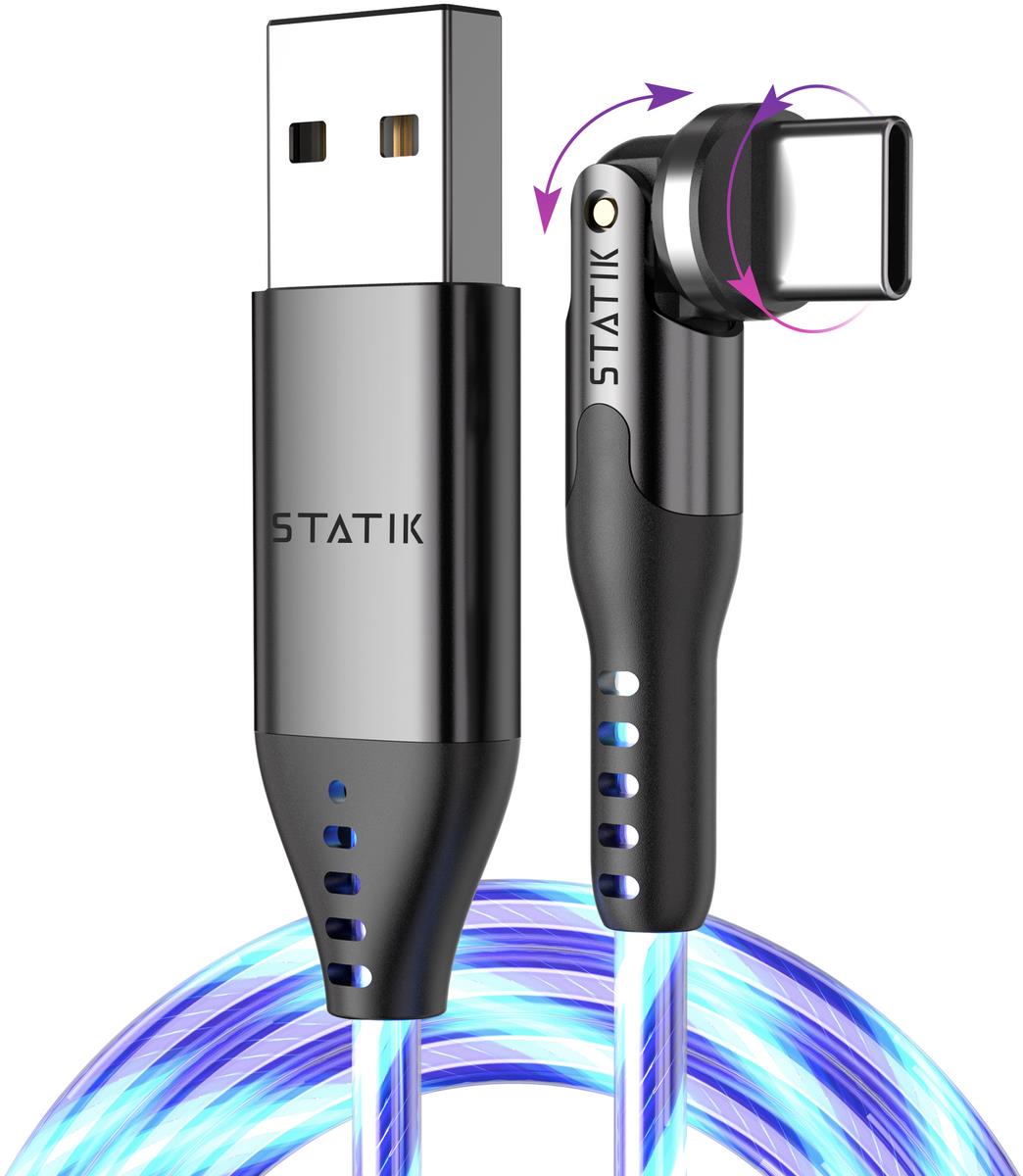 Statik PowerPivot svietiaci USB-A > USB-C kábel (0,9 m)