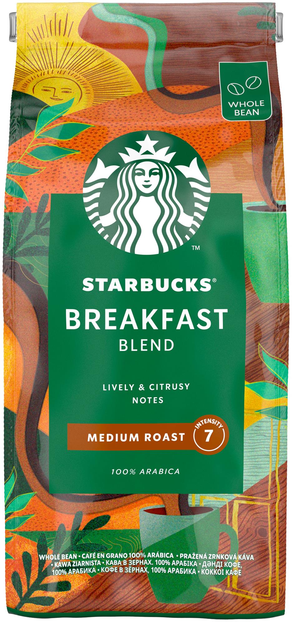 STARBUCKS® Breakfast Blend, zrnková káva, 450 g