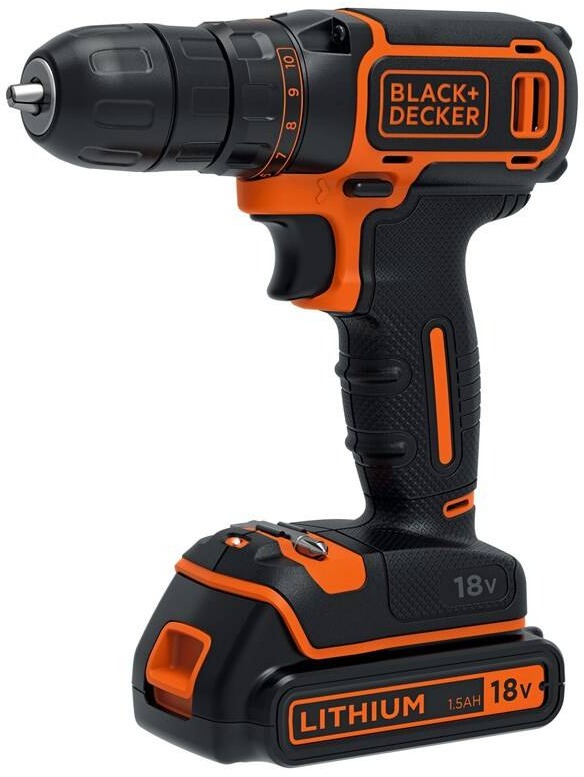 BLACK+DECKER Vŕtačka AKU 18V BDCDC18-QW (1x1,5 Ah)