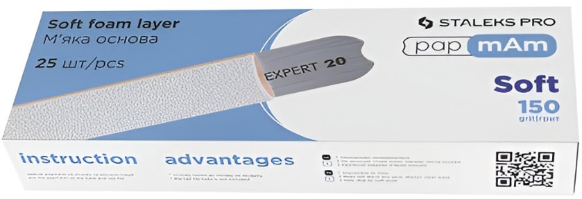 Staleks Expert 20 papmAm – náhradné brúsne papiere na priamy pilník biele, 150 grit, 25 ks