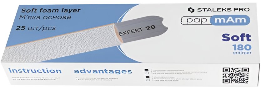 Staleks Expert 20 papmAm – náhradné brúsne papiere na priamy pilník biele 180 grit, 25 ks