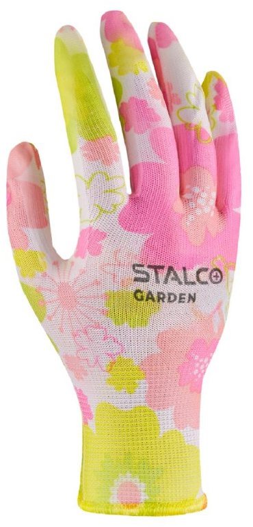STALCO Rukavice polyesterové S-GARDEN veľ. 8, 3 ks