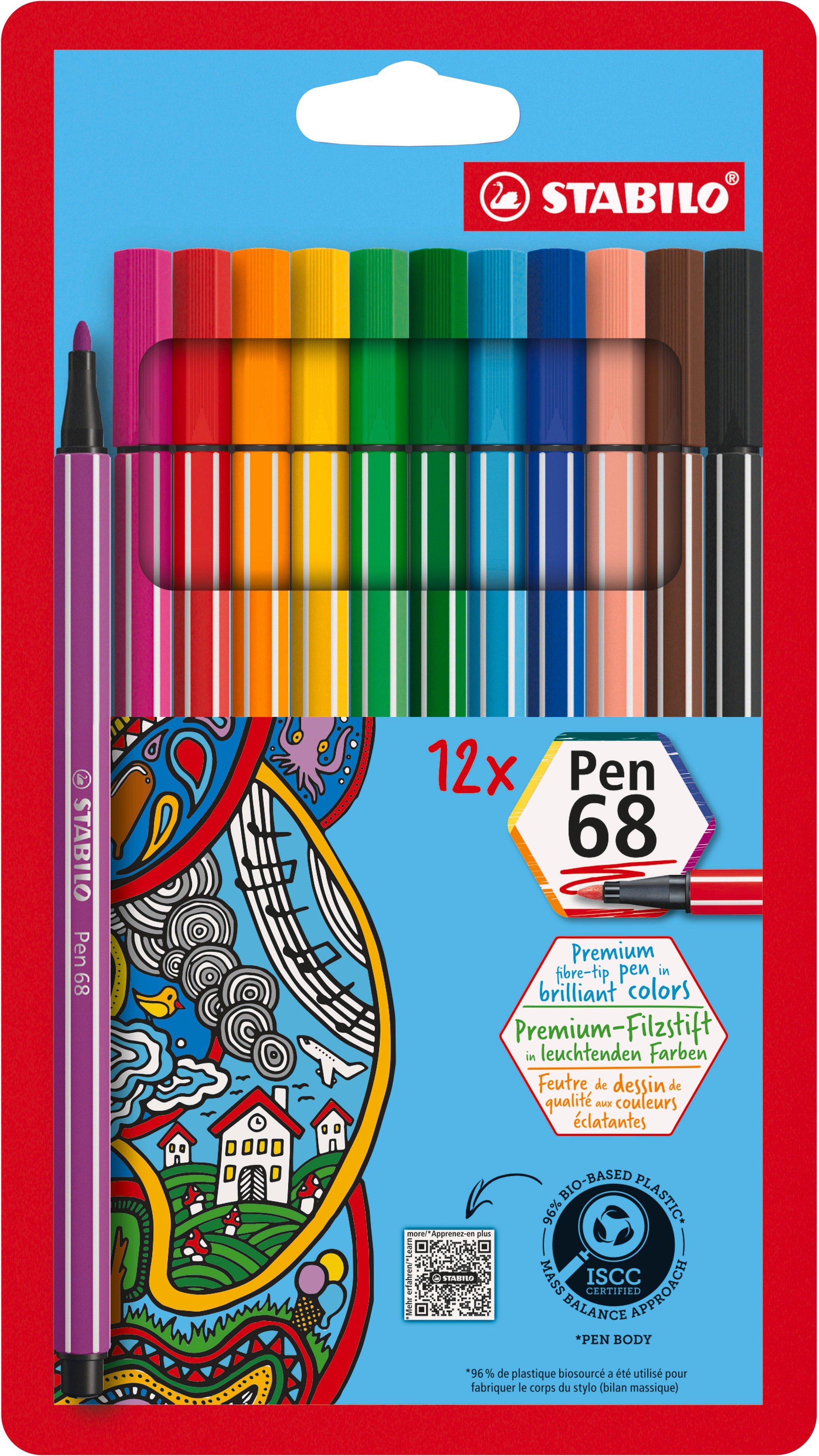 STABILO Pen 68 Art Therapy – sada 12 ks
