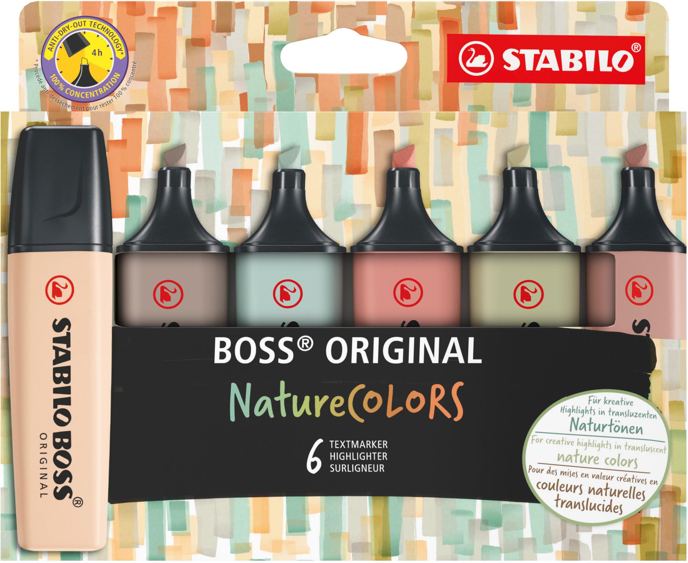 STABILO BOSS ORIGINAL NatureCOLORS – 6 ks súprava