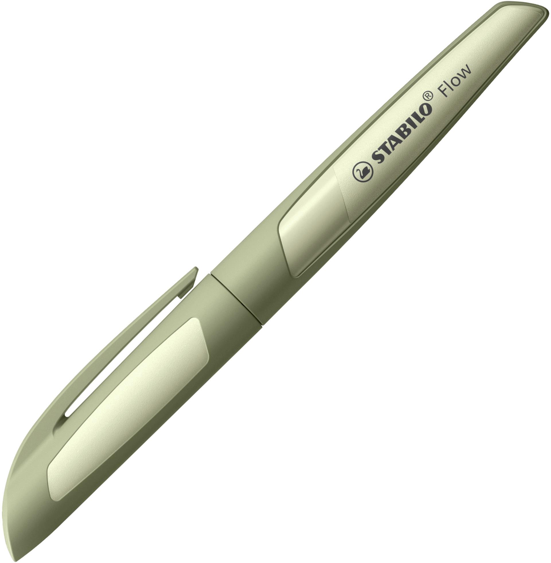 STABILO Flow MONOCHROME, kaki + bombička s modrým zmizíkovateľným atramentom