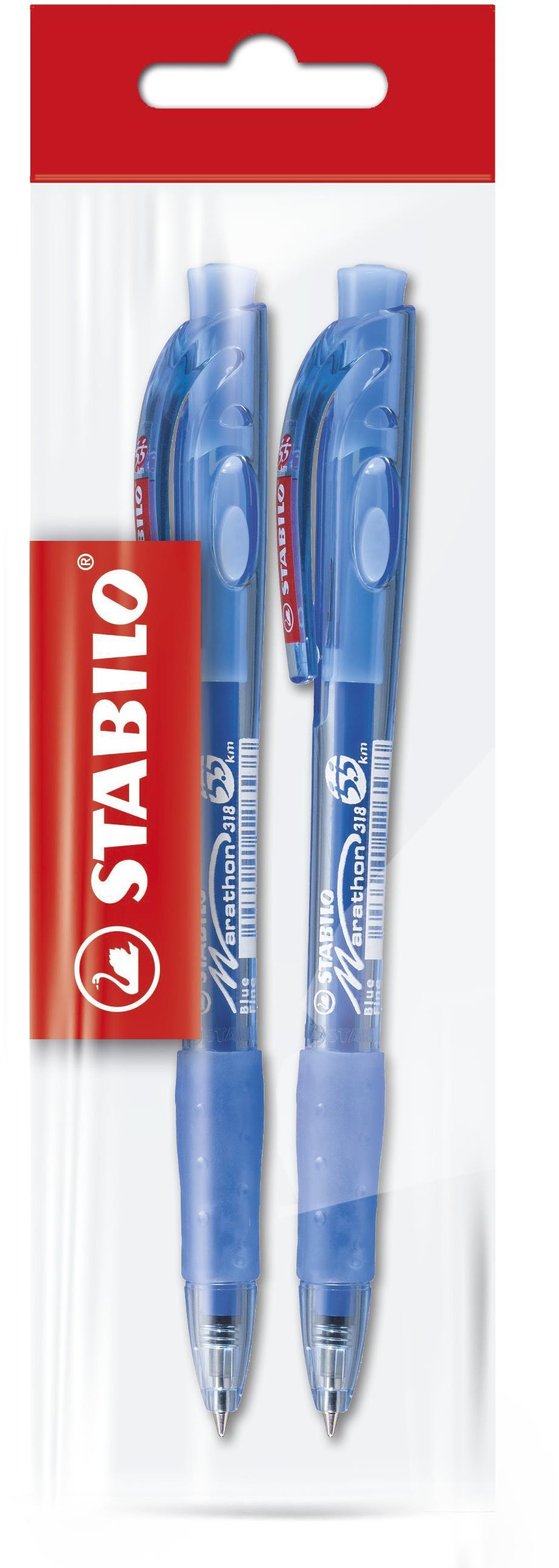STABILO Marathon 318, modré – balenie 2 ks