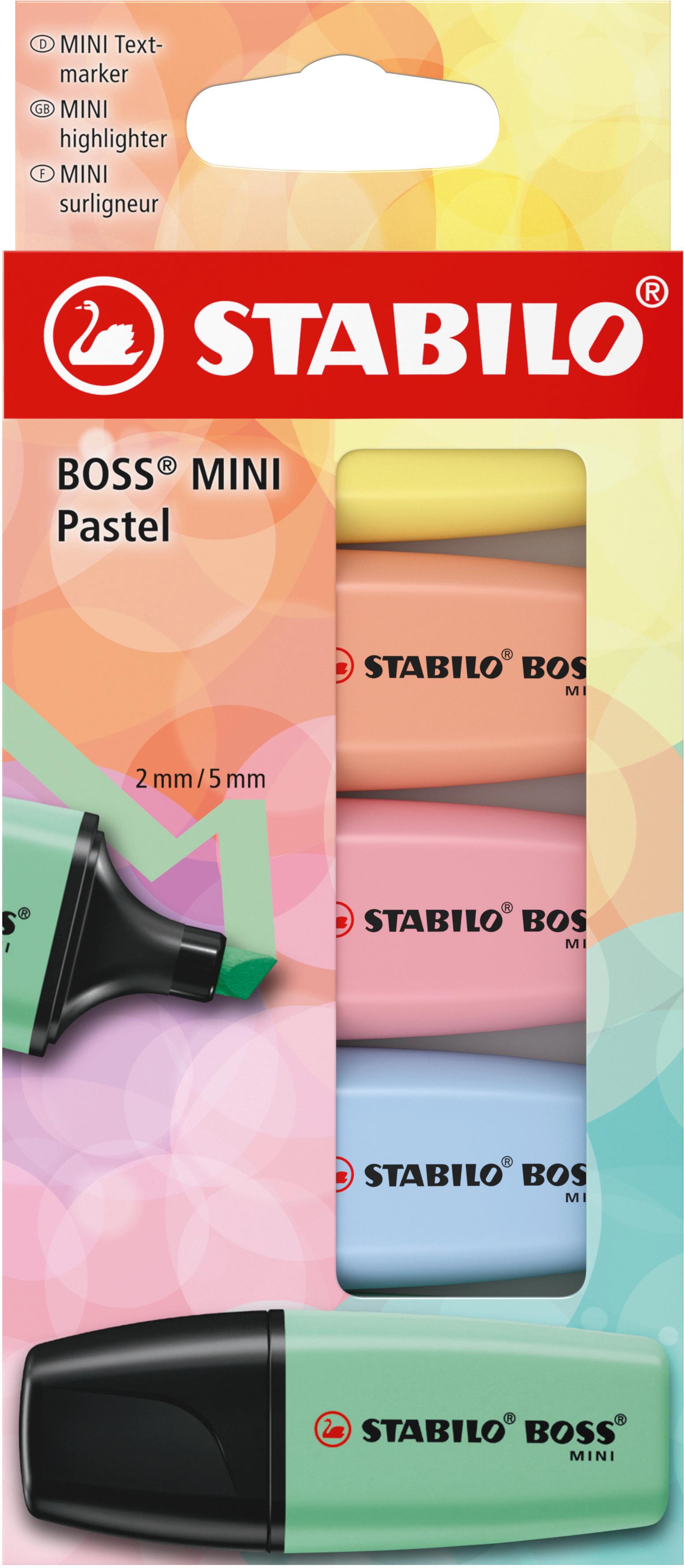STABILO BOSS MINI Pastel – sada 5 farieb