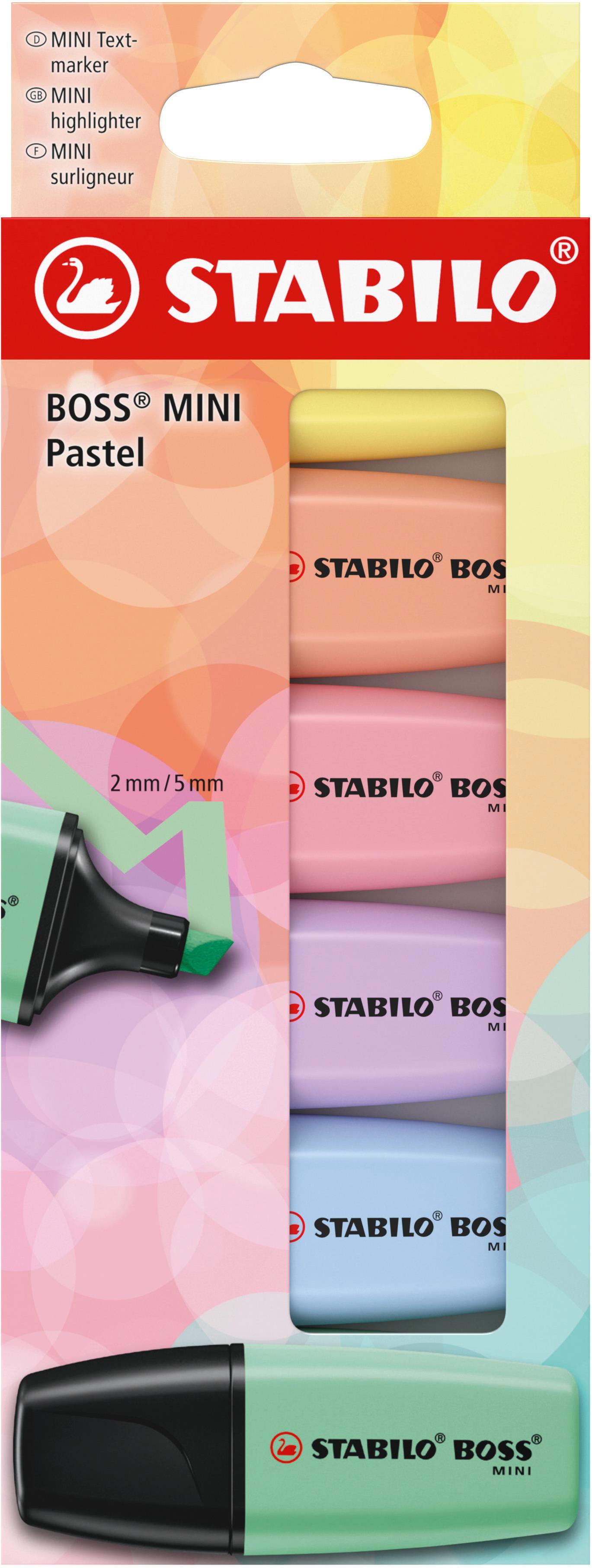 STABILO BOSS MINI Pastel – sada 6 farieb