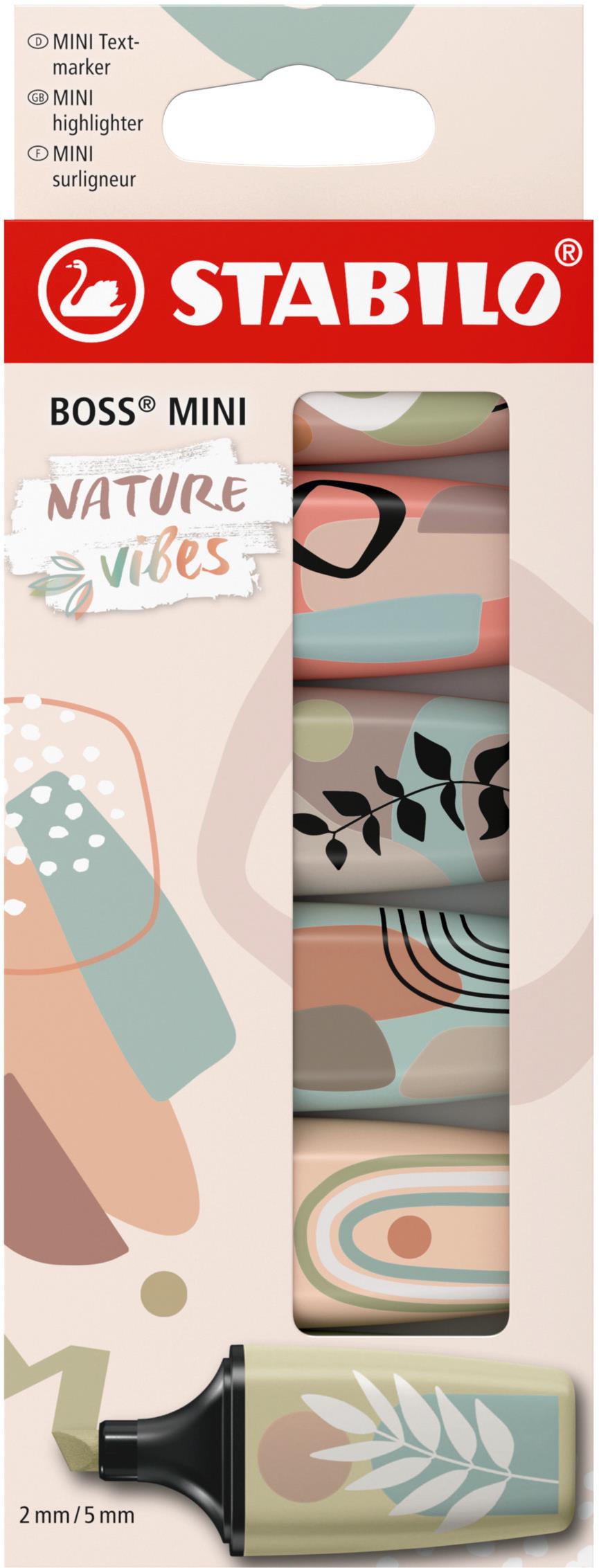 STABILO BOSS MINI Naturevibes – sada 6 farieb