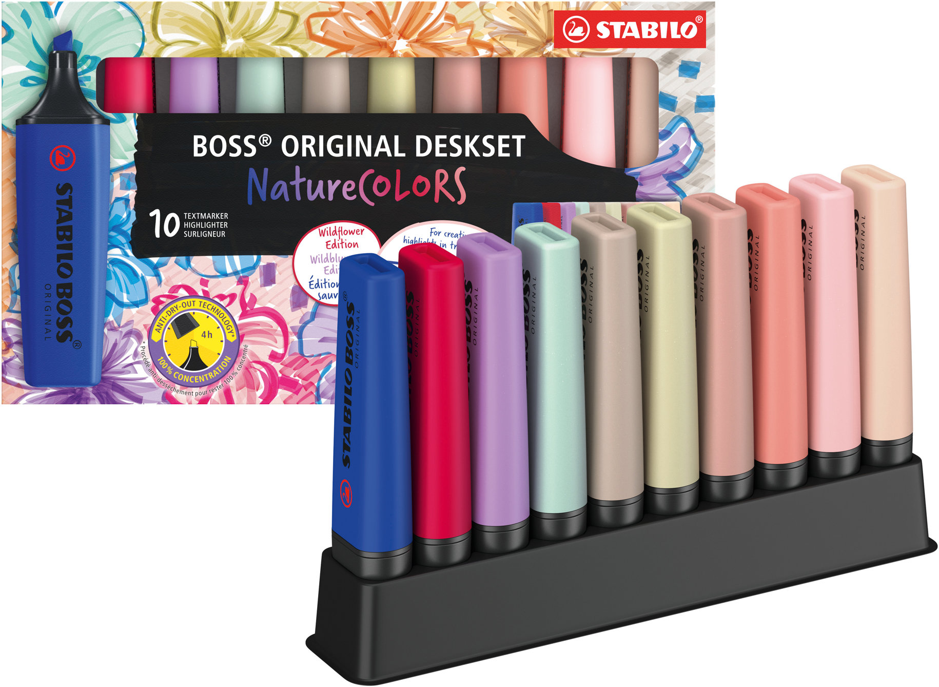 STABILO BOSS ORIGINAL NatureCOLORS Wildflower – deskset 10 ks