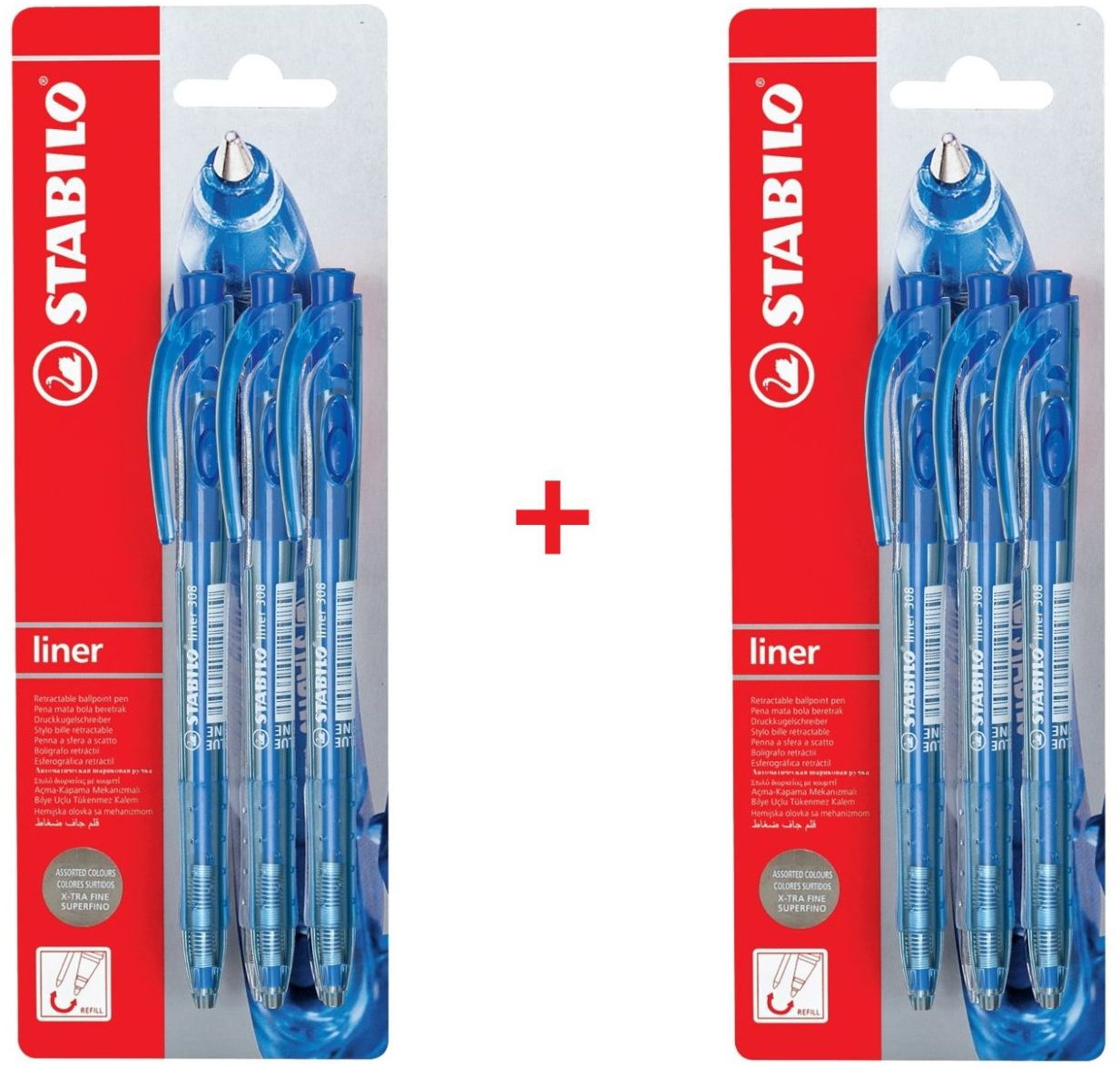 STABILO liner, modré, 3 ks – 2 balenia