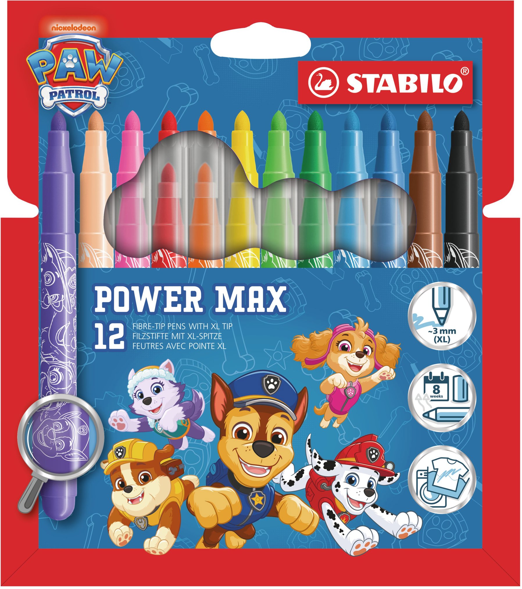 STABILO power max PAW Patrol – 12 ks sada – s potlačou PAW Patrol
