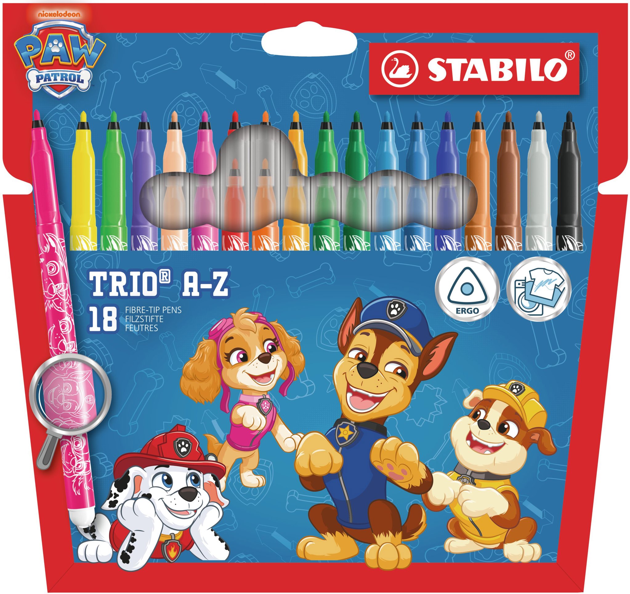 STABILO Trio A-Z PAW Patrol – 18 ks sada – s potlačami PAW Patrol