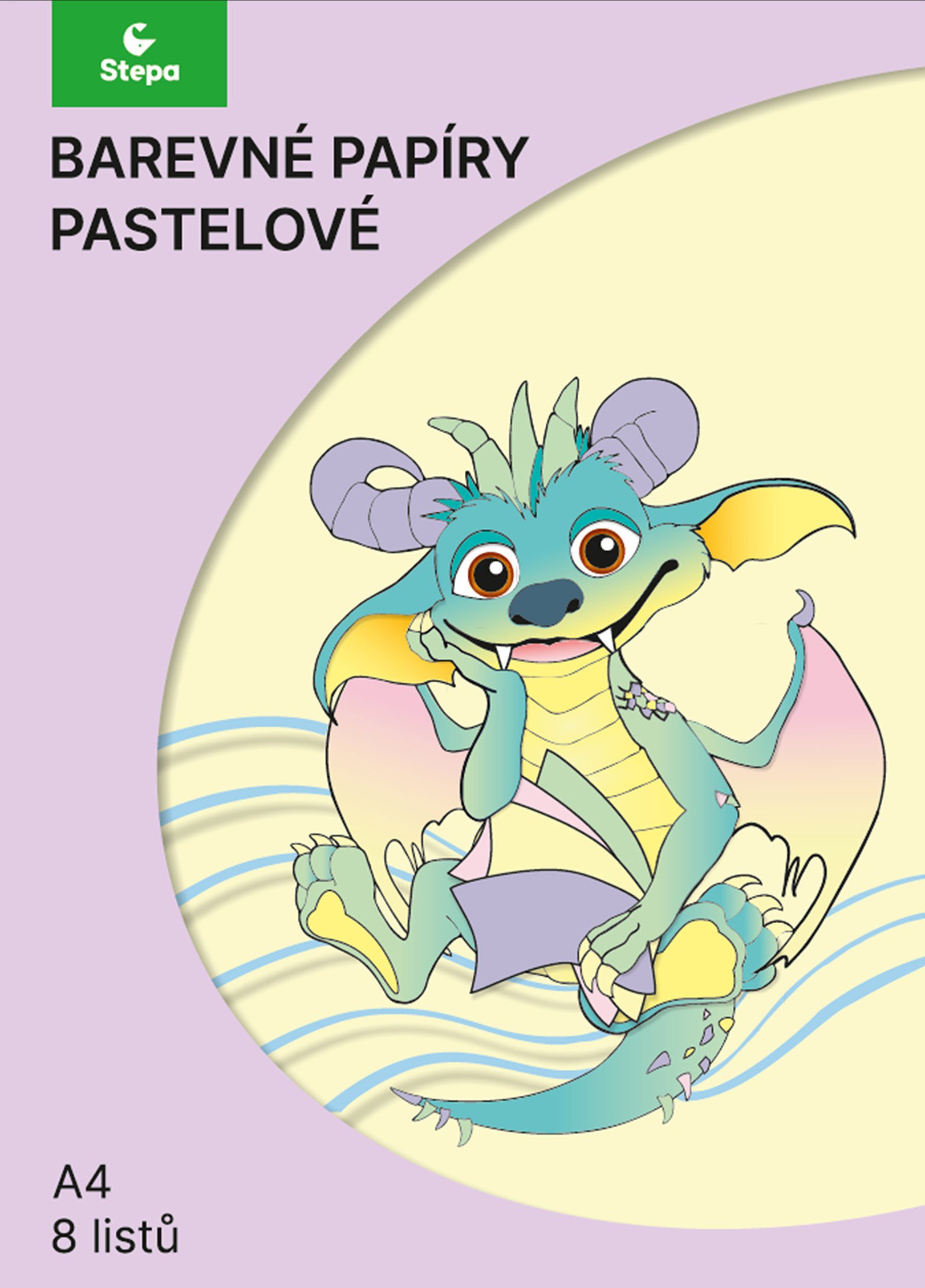 STEPA A4 8 listov, pastelový mix 8 farieb