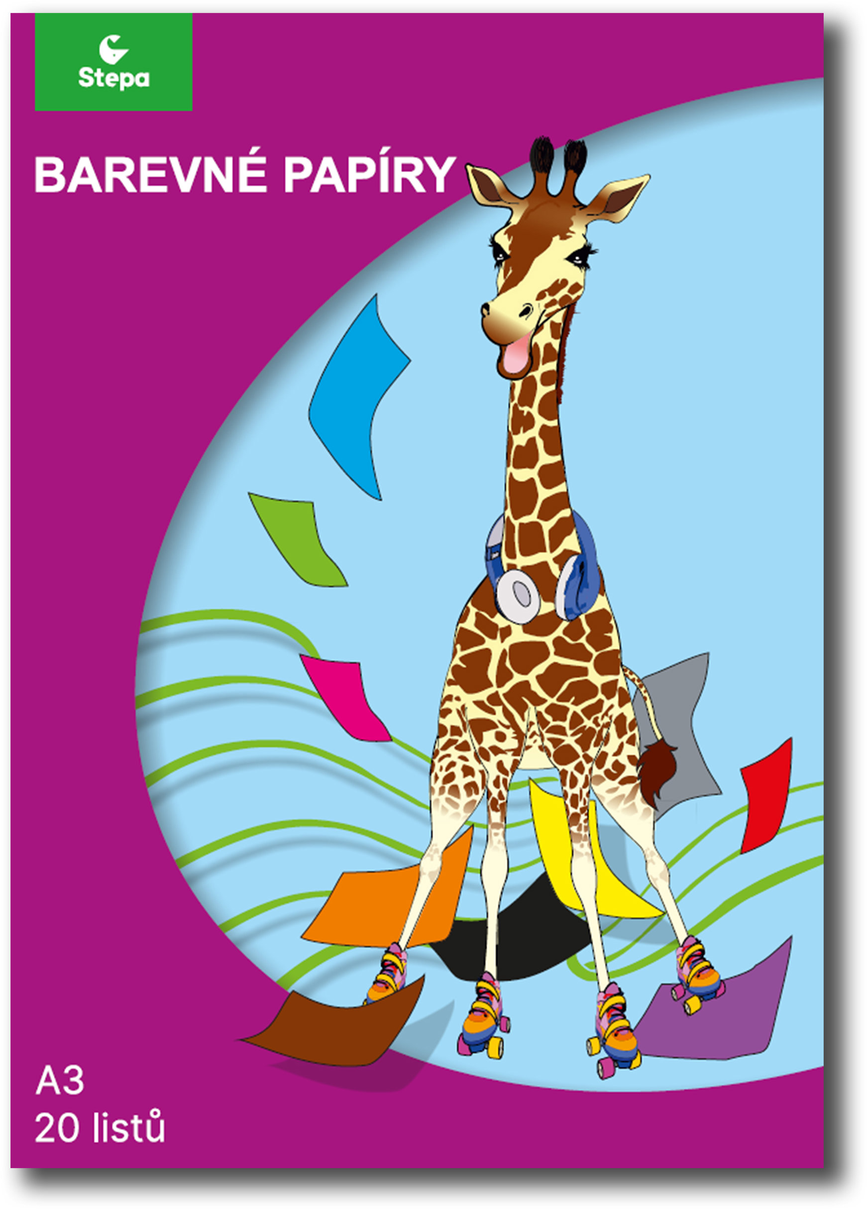 STEPA A3 20 listov, mix 10 farieb