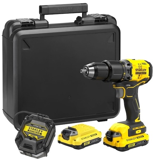 STANLEY FATMAX Vŕtačka s príklepom AKU 18 V v kufri SFMCD715D2K-QW (2× 2 Ah)
