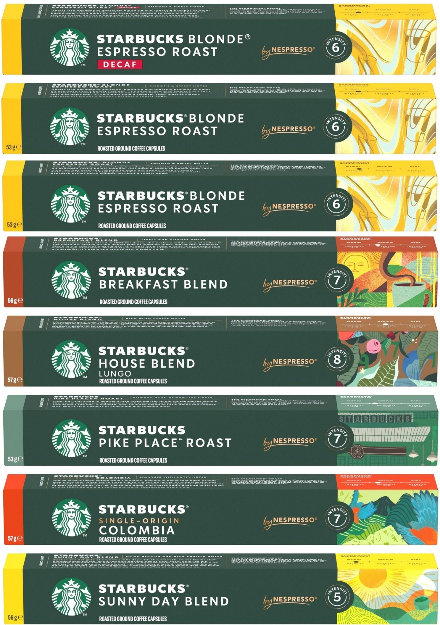 Starbucks® by Nespresso® 8× 10 kapsúl