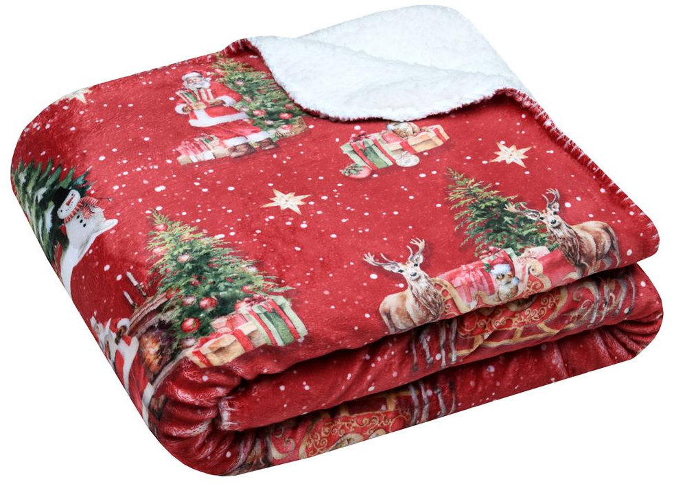STOF Vianočná deka s baránkom Noel, 130 × 160 cm