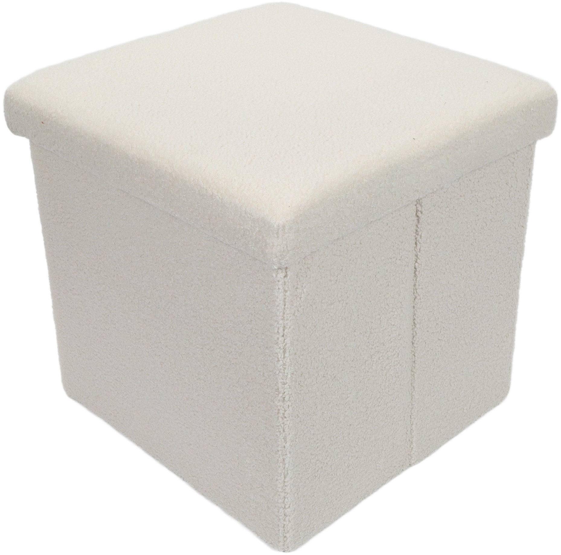 Storagesolutions Taburet se úložným prostorem BINI, 38 × 38 × 38 cm, béžový