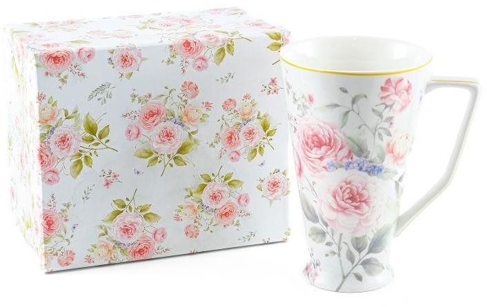 Home Elements Porcelánový hrnček 500 ml, Ruža