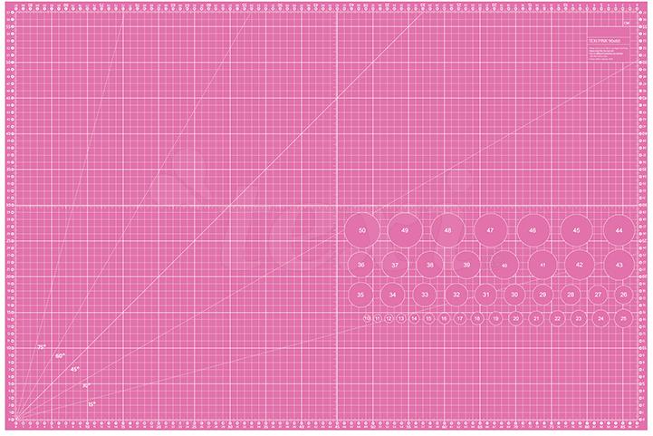 Texi Pink rezacia podložka 90 × 60 cm