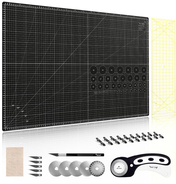 Texi Craft Black súprava na patchwork 90 × 60 cm